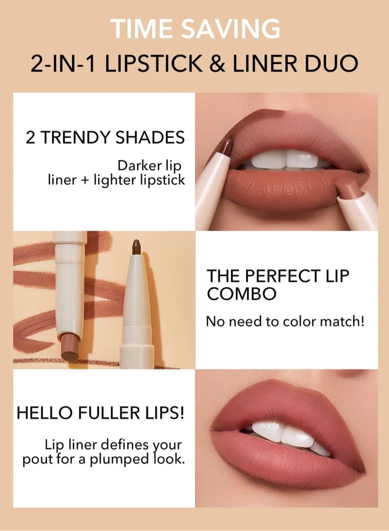 SHEGLAM - Glam 101 Lipstick & Liner Duo Cherry Fudge - Image 1
