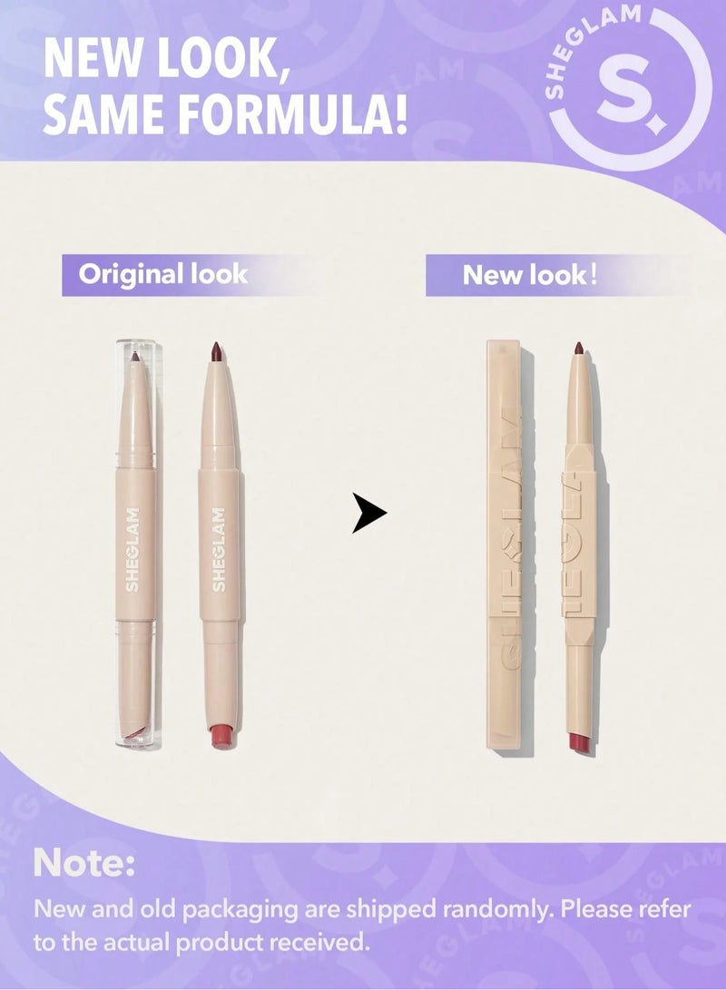 SHEGLAM - Glam 101 Lipstick & Liner Duo Cherry Fudge - Image 1