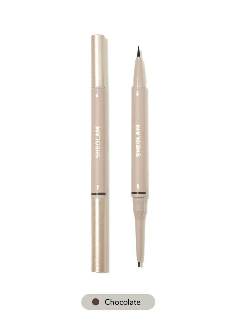SHEGLAM Brows On Demand 2-In-1 Brow Pencil Chocolate - Image 1