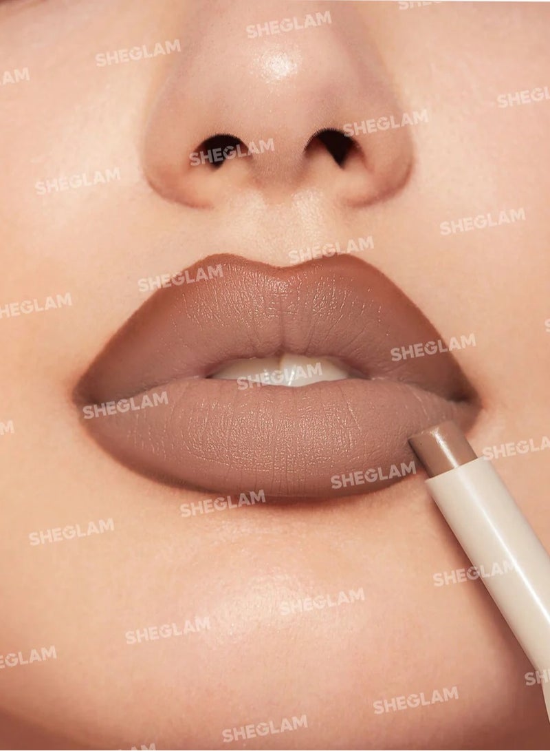 SHEGLAM Glam 101 Lipstick & Liner Duo Warm Nutmeg - Image 3