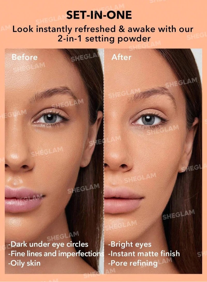 SHEGLAM - Insta-Ready Face & Under Eye Setting Powder Duo Translucent - Image 1