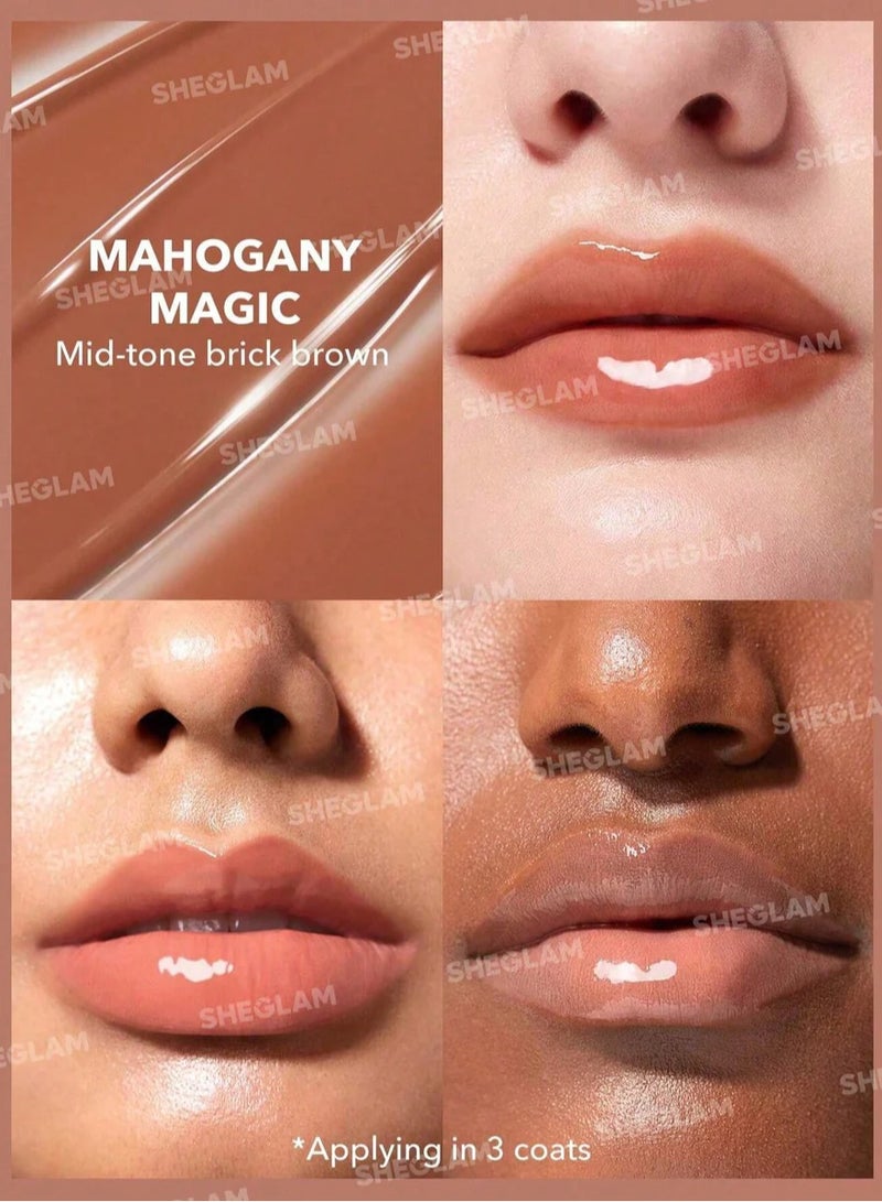 SHEGLAM Pout-Perfect Shine Lip Plumper Mahogany Magic - Image 3