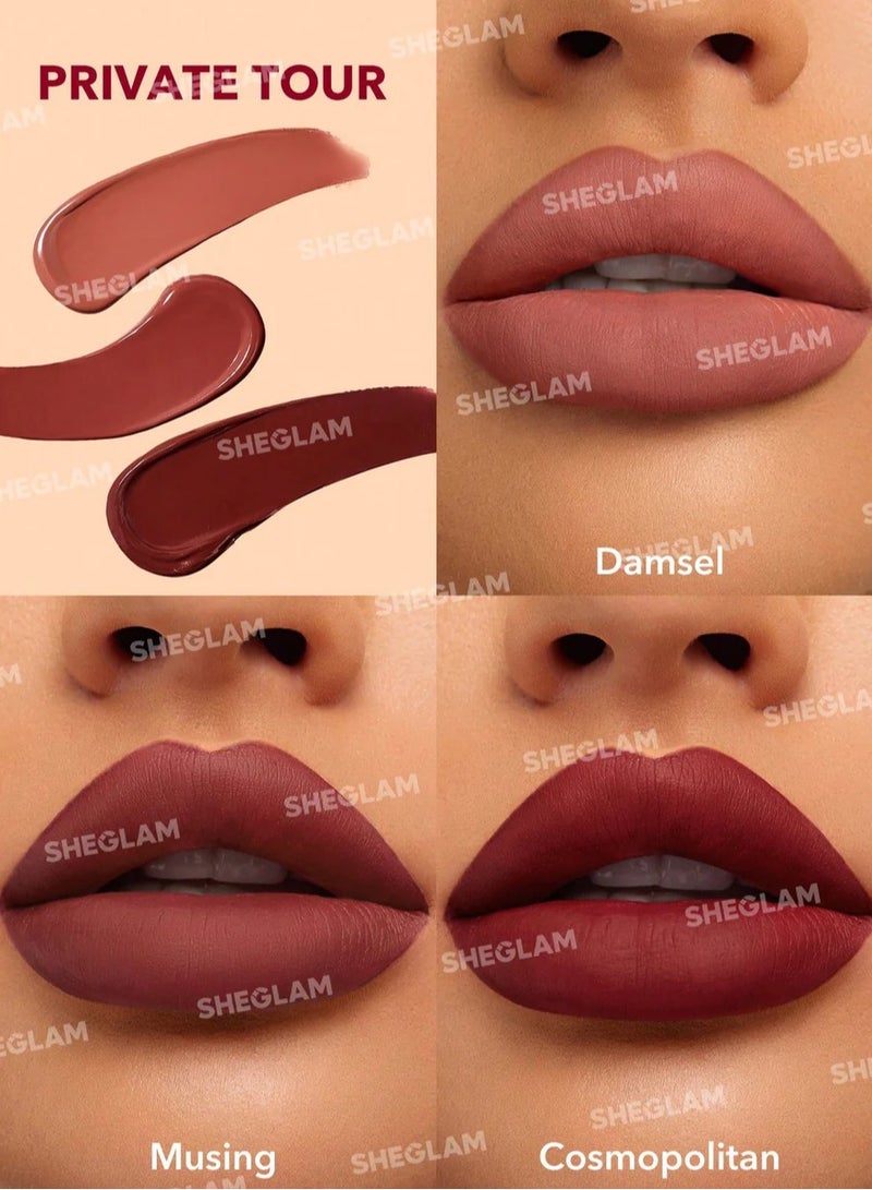 SHEGLAM Matte Allure Mini Liquid Lipstick Set Private Tour - Image 3