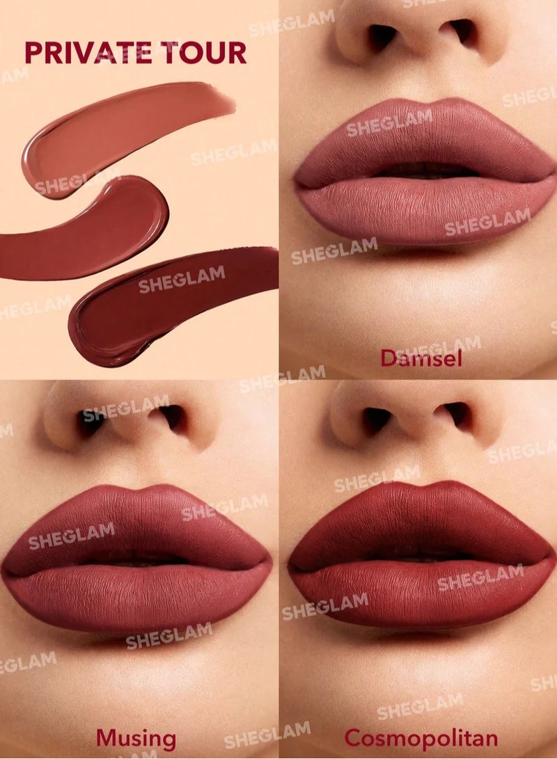 SHEGLAM Matte Allure Mini Liquid Lipstick Set Private Tour - Image 2