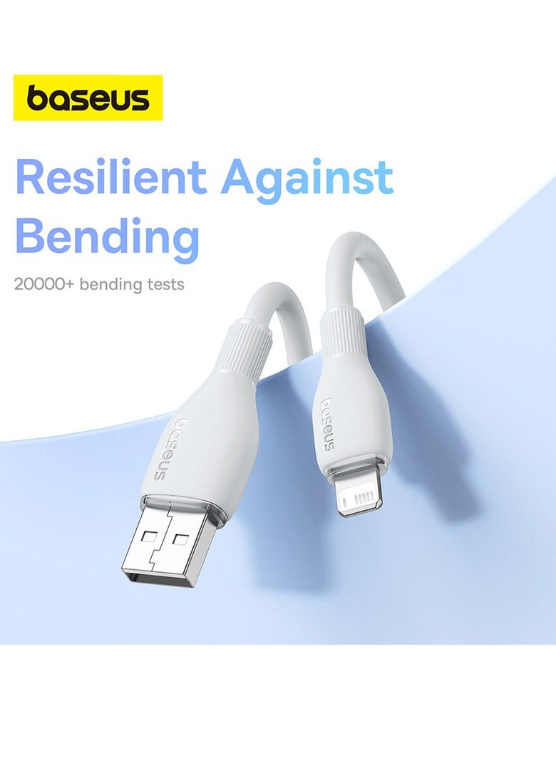 Baseus iPhone Lightning Cable Fast Charging (1.2m) For iPhone 14, Pro, Pro Max/iPhone 13, Pro, Pro Max/iPhone 12, Pro, Pro Max/iPhone 11, Pro, Pro Max/iPhone XS MAX/XR/XS/X/8 Plus/8, iPad Mini/Pro White - Image 3