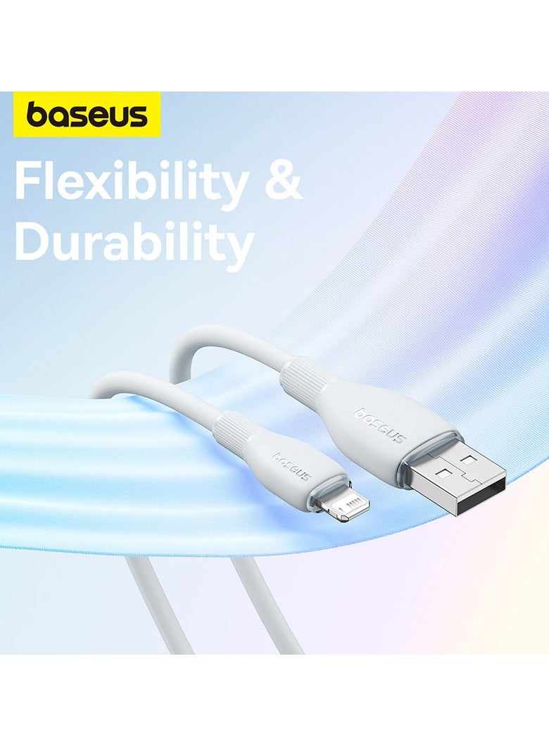 Baseus iPhone Lightning Cable Fast Charging (1.2m) For iPhone 14, Pro, Pro Max/iPhone 13, Pro, Pro Max/iPhone 12, Pro, Pro Max/iPhone 11, Pro, Pro Max/iPhone XS MAX/XR/XS/X/8 Plus/8, iPad Mini/Pro White - Image 2