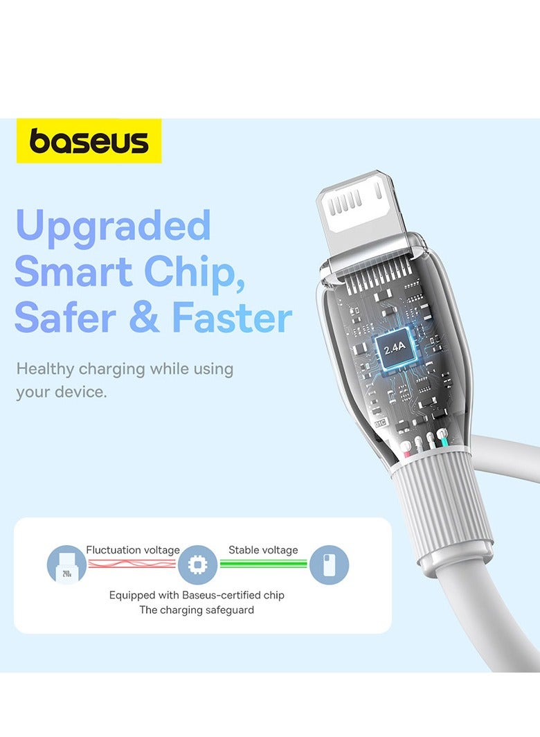 Baseus iPhone Lightning Cable Fast Charging (1.2m) For iPhone 14, Pro, Pro Max/iPhone 13, Pro, Pro Max/iPhone 12, Pro, Pro Max/iPhone 11, Pro, Pro Max/iPhone XS MAX/XR/XS/X/8 Plus/8, iPad Mini/Pro White - Image 5