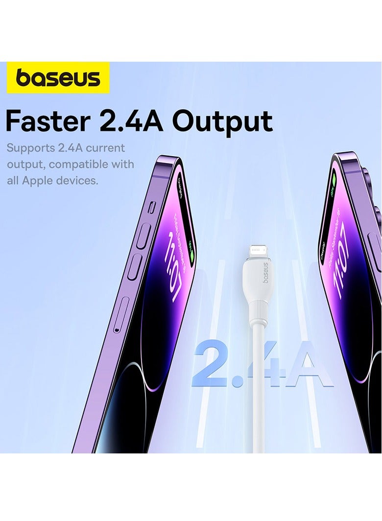 Baseus iPhone Lightning Cable Fast Charging (1.2m) For iPhone 14, Pro, Pro Max/iPhone 13, Pro, Pro Max/iPhone 12, Pro, Pro Max/iPhone 11, Pro, Pro Max/iPhone XS MAX/XR/XS/X/8 Plus/8, iPad Mini/Pro White - Image 4