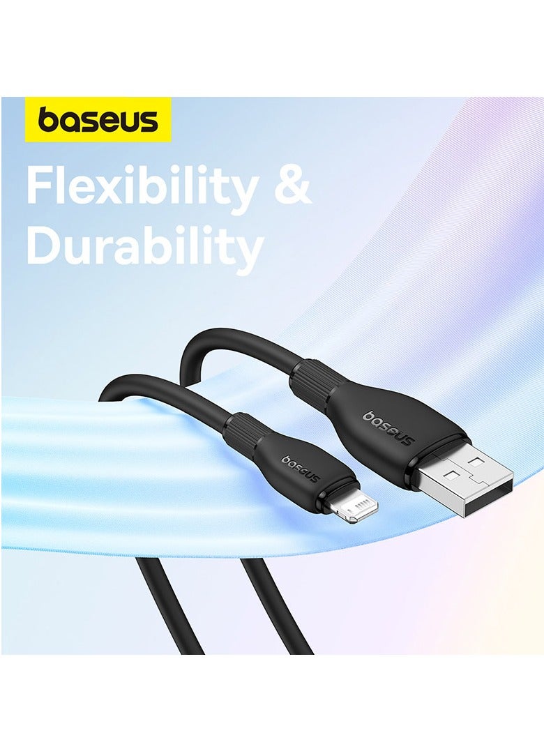 iPhone Lightning Cable Fast Charging (2m) For iPhone 14, Pro, Pro Max/iPhone 13, Pro, Pro Max/iPhone 12, Pro, Pro Max/iPhone 11, Pro, Pro Max/iPhone XS MAX/XR/XS/X/8 Plus/8, iPad Mini/Pro Black