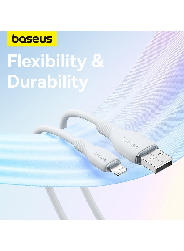 Baseus iPhone Lightning Cable Fast Charging (2m) For iPhone 14, Pro, Pro Max/iPhone 13, Pro, Pro Max/iPhone 12, Pro, Pro Max/iPhone 11, Pro, Pro Max/iPhone XS MAX/XR/XS/X/8 Plus/8, iPad Mini/Pro White  - Image 2