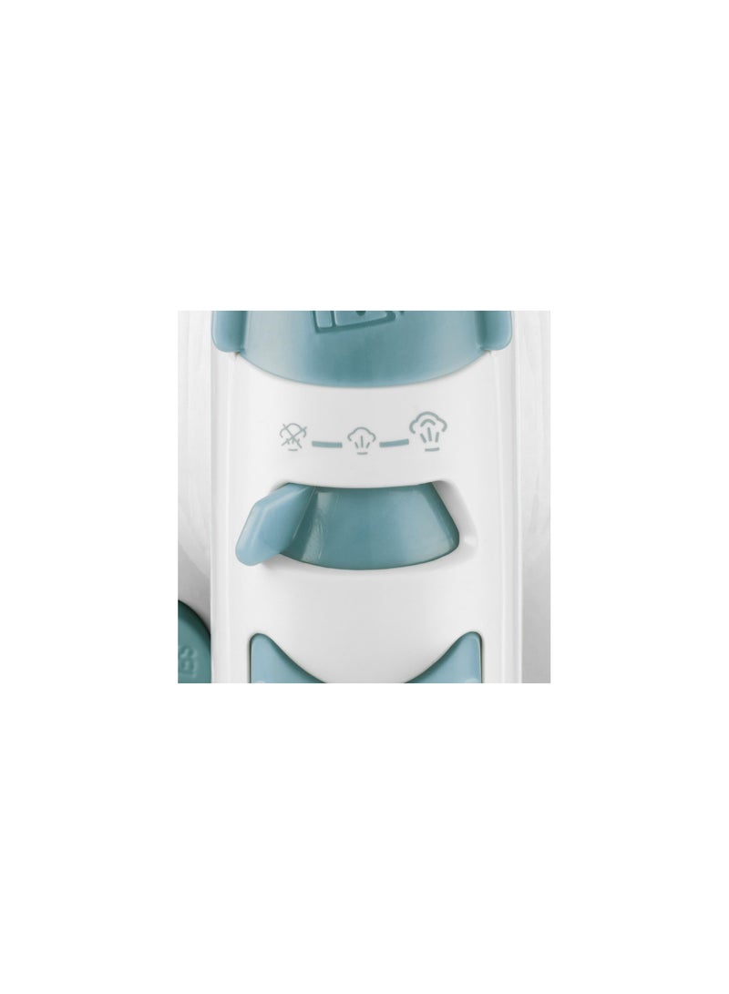 BLACK+DECKER Steam Iron Ceramic Coated Soleplate with Anti Calc Drip Self Clean 220 ml 1750 W X1600-B5 Green/White - Image 3