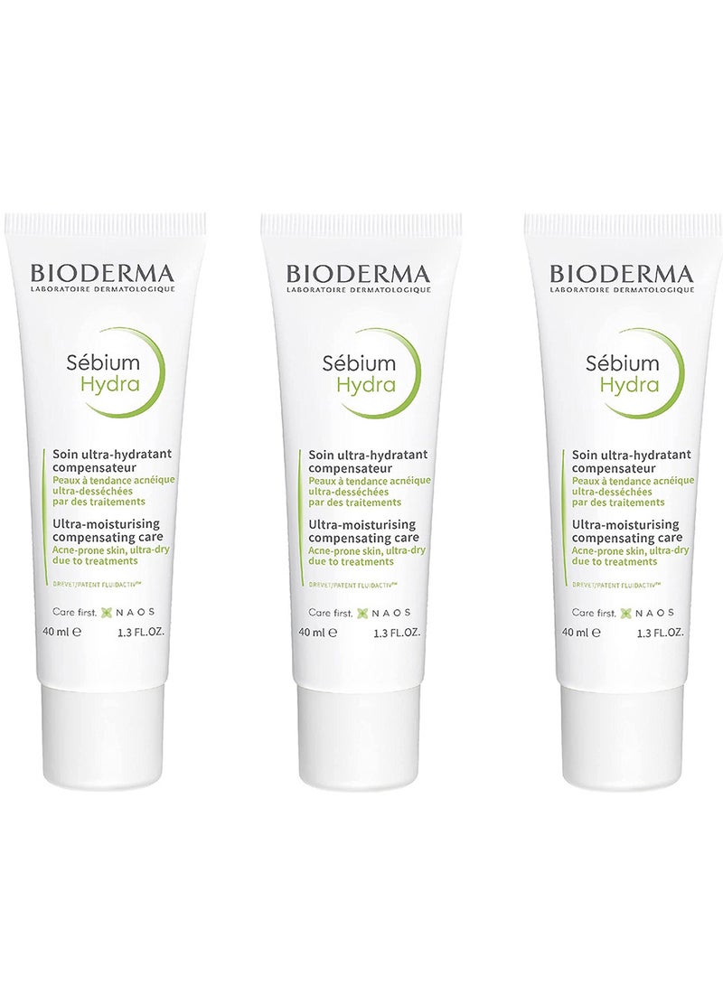 بيوديرما عبوة من 3 كريمات ترطيب Sebium Ultra Hydra Compensateur  - Image 1