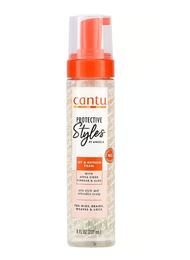 Cantu Hair Protection Foam With Apple Cider Vinegar And Aloe Vera Clear