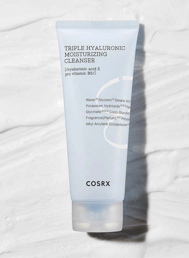 COSRX Hydrium Triple Hyaluronic Moisturizing Cleanser - Ultra-Hydrating Formula with Triple Hyaluronic Acid for Deep Moisture Infusion and Gentle, Nourishing Cleansing - Suitable for All Skin Types 150ml - Image 4