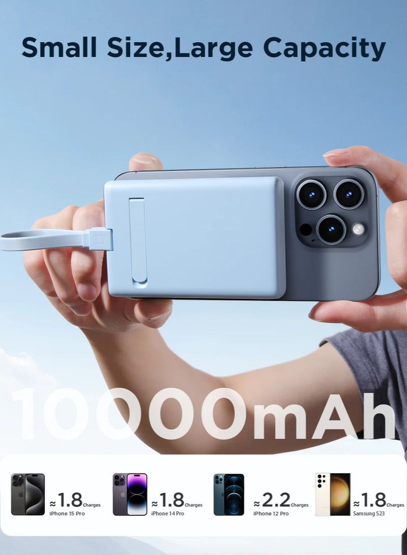 جوي روم JR-PBM01 PD 20W Power Bank شاحن لاسلكي مغناطيسي مع كابل مدمج وحامل -  - Image 4
