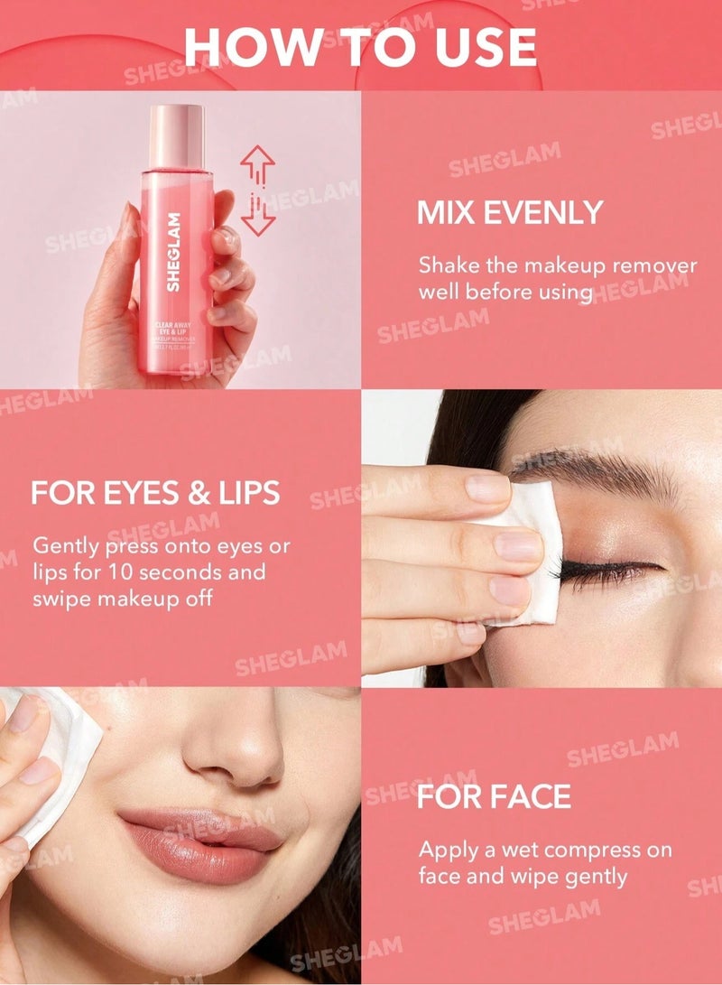 SHEGLAM Clear Away Eye & Lip Makeup Remover - Image 5
