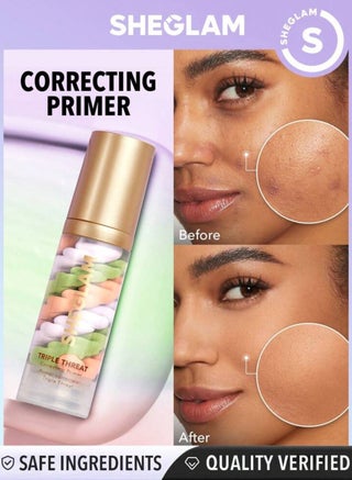 Triple Threat Correcting Primer 3 In 1 Color Pore Minimizing Facial Makeup Multicolour - pnsku/N70084534V/45/_/1717995677/fab2e209-7e85-4639-85a1-15c284487a6a