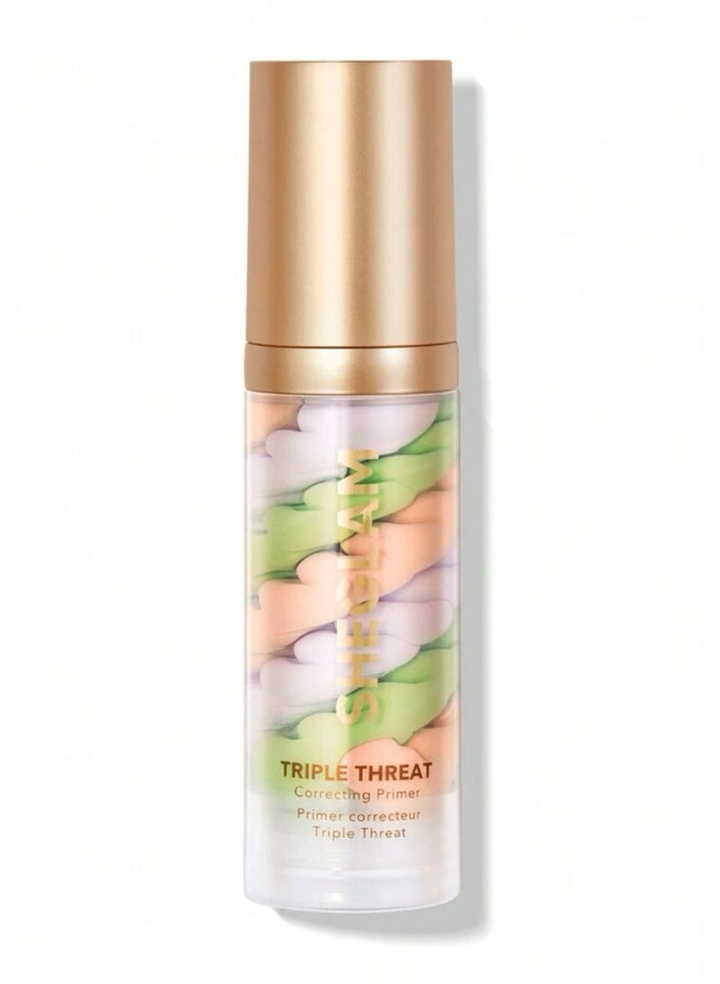 SHEGLAM Triple Threat Correcting Primer 3 In 1 Color Pore Minimizing Facial Makeup Multicolour  - Image 5