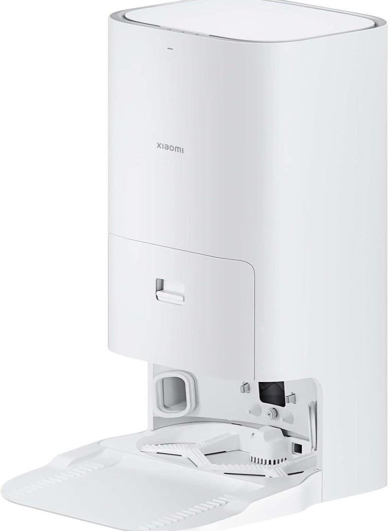 Xiaomi - Robot Vacuum+X10 With Smart All-in-One Cleaning Station Recognize Advanced Barriers AI 3D Powerful Suction 4000 Pascal, High Speed Rotation 3 White Water Volume Settings 2500 mW ‎B101GL White - Image 1