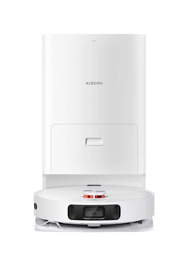 Xiaomi - Robot Vacuum+X10 With Smart All-in-One Cleaning Station Recognize Advanced Barriers AI 3D Powerful Suction 4000 Pascal, High Speed Rotation 3 White Water Volume Settings 2500 mW ‎B101GL White - Image 1