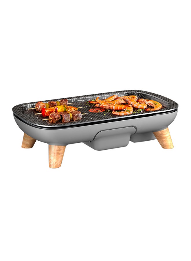 Tefal TEFAL Plancha Gourmet Flavors | Electric Grill | 2400 W | Titanium Force Non-Stick Coating | Serves up to 8 | Adjustable Thermostat | Dishwasher-Safe Parts | Grey | CB658P27 2400 W CB658P27 Grey  - Image 1