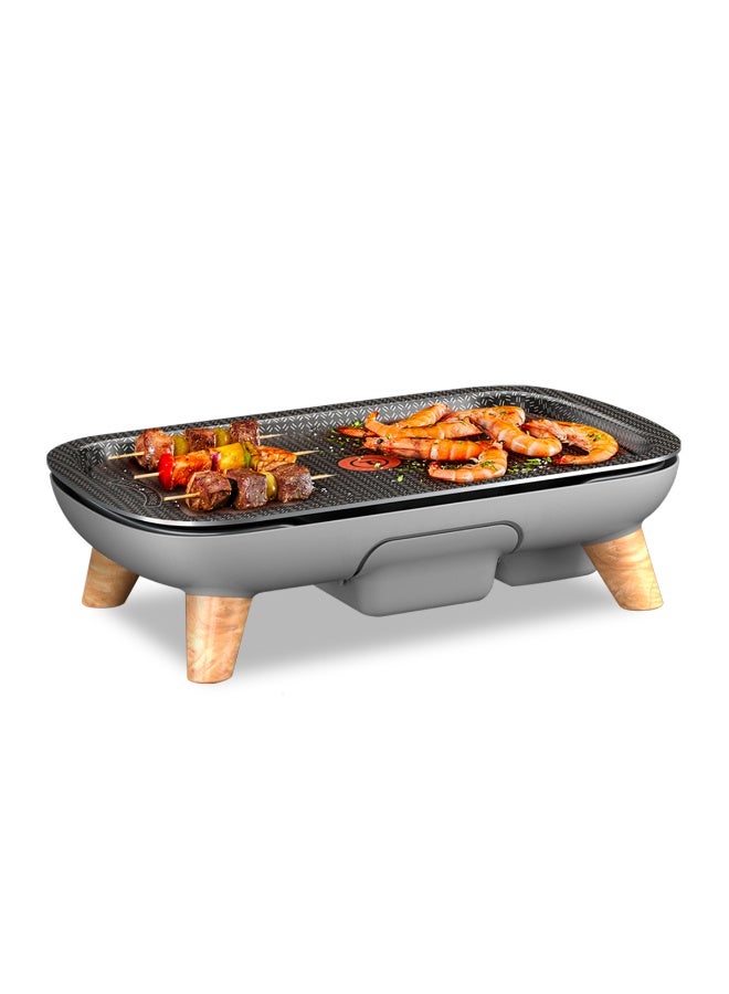 تيفال بلانشا نكهات الذواقة | شواية كهربائية | 2400 واط | طلاء تيتانيوم فوس | تخدم حتى 8 أشخاص | ترموستات قابل للتعديل | أجزاء آمنة في غسالة الصحون | رمادي | CB658P27 - Image 1