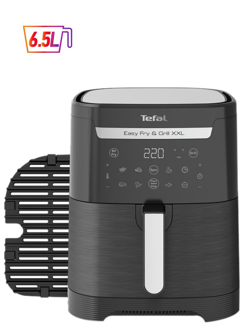 تيفال TEFAL Easy Fry & Grill | 2-in-1 Air fryer and Grill | XXL Capacity | Flexcook Divider for Dual Cooking | Perfect Searing | Crisp Results | Healthy Cooking | 8 Automatic Programs 6.5 L 1800 W EY801827 Black  - Image 1
