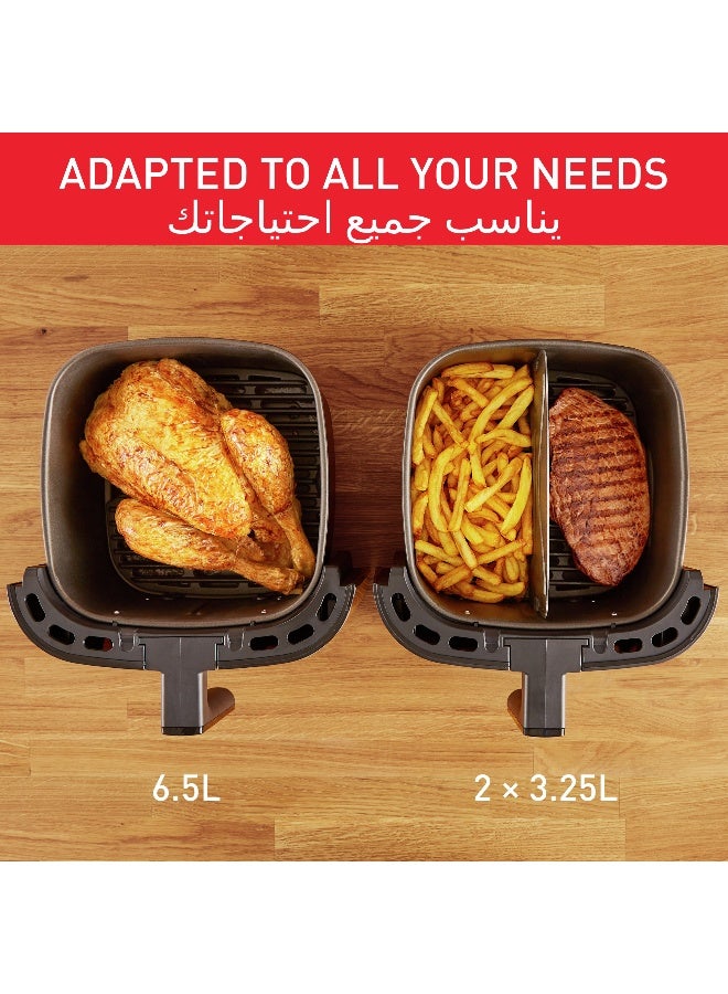 تيفال إيزي فراي وشواية | قلاية هوائية وشواية 2 في 1 | سعة XXL | فاصل فليكس كوك للطهي المزدوج | تحمير مثالي | نتائج مقرمشة | طهي صحي | 8 برامج تلقائية - Image 5