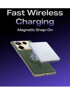 Infinix 3020 mAh 18 W Wired & Wireless With MagSafe Slim Pocket Size Power Bank, MagPower, Lithium-ion, Fast Charging For Mobile, Tablet, Earbuds White  - Image 4