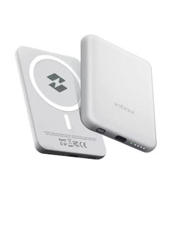 Infinix 3020 mAh 18 W Wired & Wireless With MagSafe Slim Pocket Size Power Bank, MagPower, Lithium-ion, Fast Charging For Mobile, Tablet, Earbuds White  - Image 3