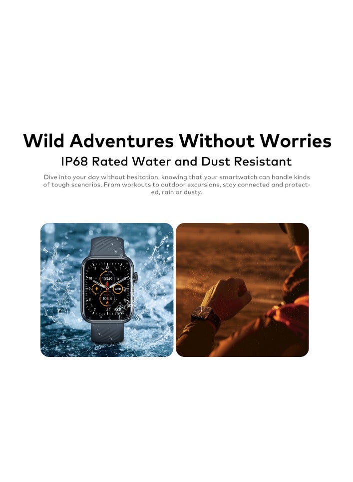 ITEL - Sones Smart Watch with Bluetooth Calling , 1.83'' Screen Size and 30 Days stand by Battery - Native Storm Black - Image 1