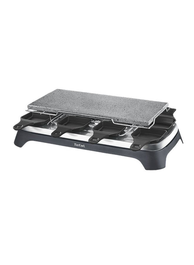 تيفال Tefal Raclette Pierrade| 3-in-1 | 10 People | 3 Functions | Raclette, Grill/Plancha | Non-Stick Coating | Easy Storage | Black | RE45A827 RE45A827 Dark / Inox  - Image 1