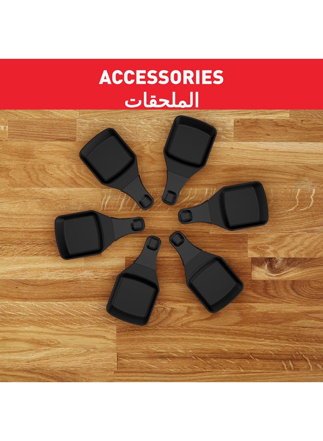 تيفال Tefal Raclette Pierrade| 3-in-1 | 10 People | 3 Functions | Raclette, Grill/Plancha | Non-Stick Coating | Easy Storage | Black | RE45A827 RE45A827 Dark / Inox  - Image 4