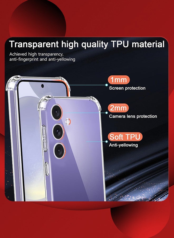 MARGOUN Samsung Galaxy S24 Gorilla Case Shock-Absorption Flexible Clear TPU Rubber Protective Cell Phone Cover Slim Fit Transparent Protective Case Cover Clear - Image 4