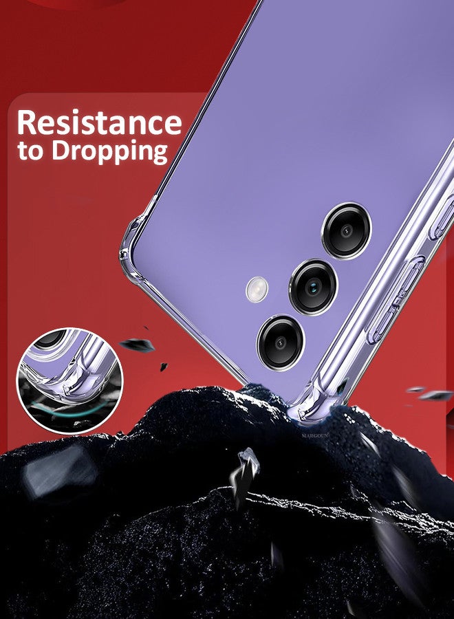 MARGOUN Samsung Galaxy S24 Gorilla Case Shock-Absorption Flexible Clear TPU Rubber Protective Cell Phone Cover Slim Fit Transparent Protective Case Cover Clear - Image 2