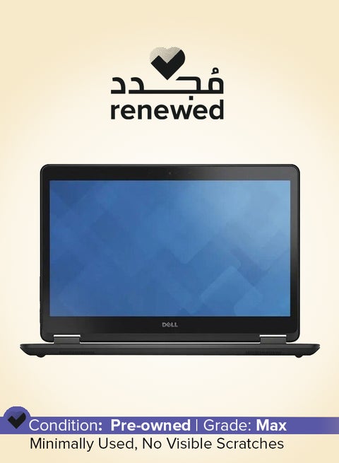 Renewed - Latitude E7250 Laptop With 12.5-Inch Display,Intel Core i5 Processor/Dual Core/5th Gen/8GB RAM/128GB SSD/Intel HD Graphics 5500 English Black