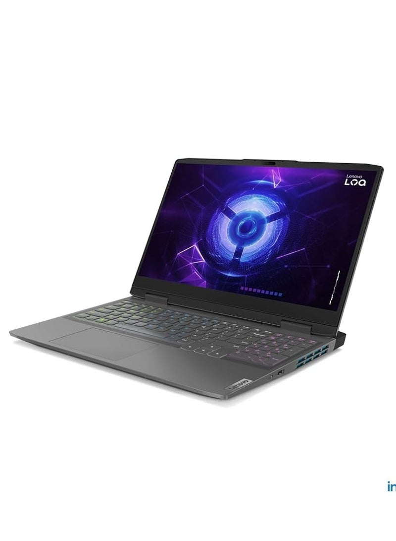 Lenovo LOQ 15IRH8 ( Core i5-12450H, 8G Ram DDR5-4800, 512GB NVMe, VGA Nvidia 6G RTX3050, 15.6FHD White Backlit- 144Hz + Lenovo LOQ M100 RGB Mouse) English/Arabic Storm Grey  - Image 2