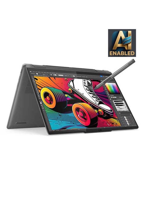 Yoga 7 Laptop With 14-Inch Display, Ultra 7-155H Processor/16GB RAM/1TB SSD/Intel UHD Graphics/Windows 11  Storm Grey English/Arabic Storm Grey