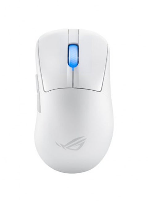 ماوس الألعاب اللاسلكي ROG Keris II Ace، خفيف الوزن 54 جرامًا، مستشعر بصري AimPoint Pro 42K، مفاتيح بصرية دقيقة، SpeedNova Wireless، ROG Polling Rate Booster، ألعاب الرياضات الإلكترونية وFPS، أبيض