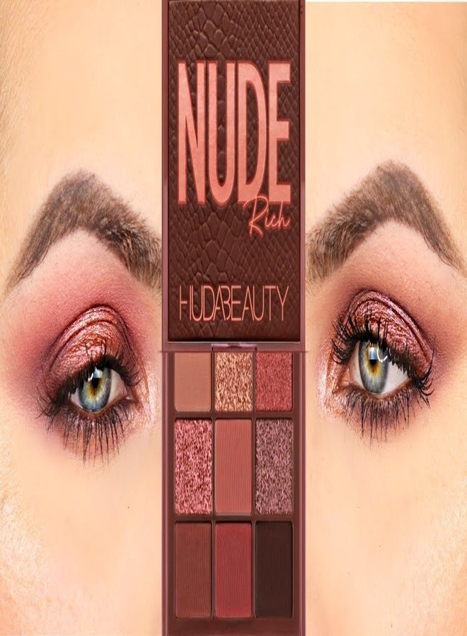 HUDA BEAUTY - Nude Obsessions Eyeshadow Palette Nude Rich Obsessions 100G - Image 1