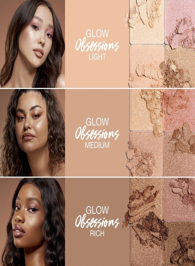 HUDA BEAUTY - Glow Obsessions - Highlighter Palette Light Glow Light Glow - Image 1