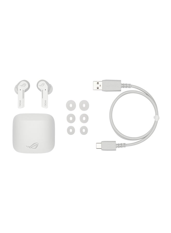 ASUS - ROG Cetra True Wireless SpeedNova Gaming Headphones, 2.4 GHz & Bluetooth 5.3, ROG SpeedNova, 24-bit 96 kHz Audio, AI Microphones, Adaptive ANC, 46H Battery Life, 90YH03Y0-BTUA10 Moonlight White - Image 1
