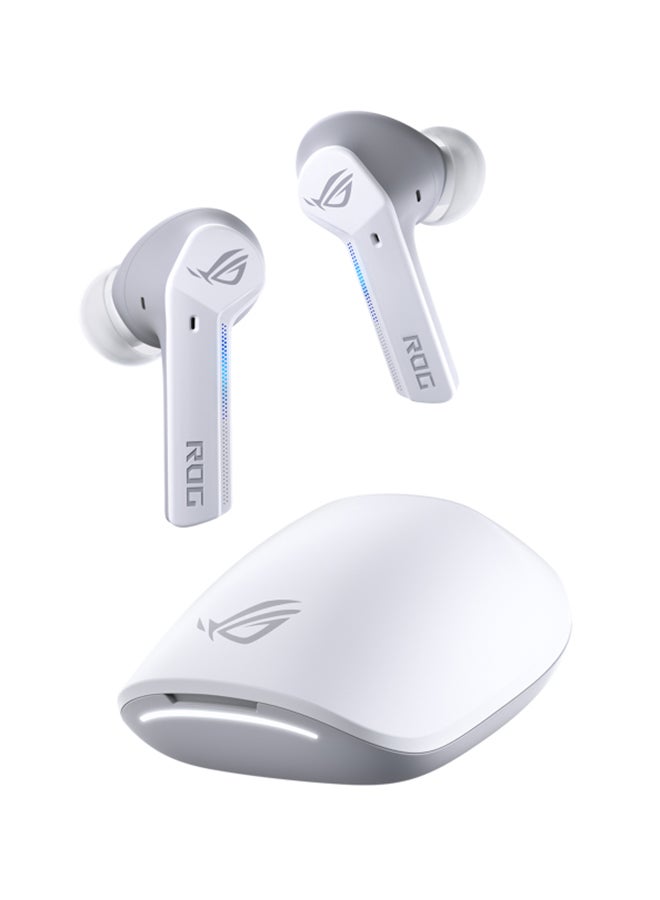ASUS - ROG Cetra True Wireless SpeedNova Gaming Headphones, 2.4 GHz & Bluetooth 5.3, ROG SpeedNova, 24-bit 96 kHz Audio, AI Microphones, Adaptive ANC, 46H Battery Life, 90YH03Y0-BTUA10 Moonlight White - Image 1