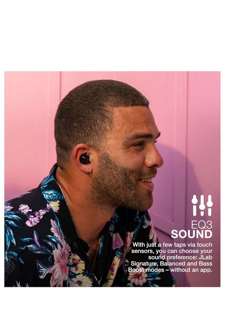 Jlab Go Air Pop True Wireless Bluetooth Earbuds + Charging Case, Black, Dual Connect, IPX4 Sweat Resistance, Bluetooth 5.1 Connection, 3 EQ Sound Settings Signature, Balanced, Bass Boost Black  - Image 2