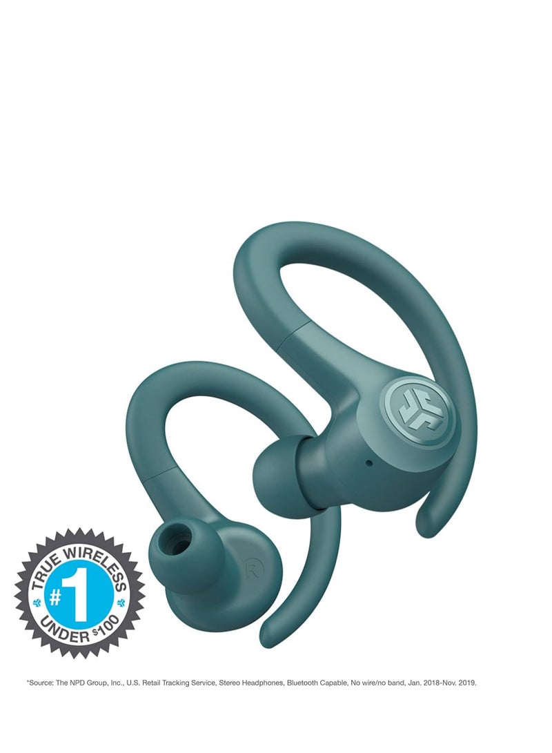 Jlab - Go Air Sport, Wireless Workout Earbuds, Teal, Featuring C3 Clear Calling, Secure Earhook Sport Design, 32+ Hour Bluetooth Playtime, and 3 EQ Sound Settings Teal - Image 1
