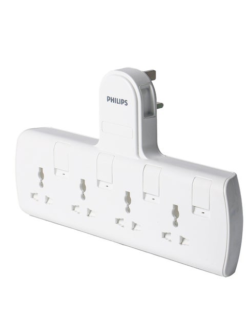 Philips 13A Adapter with Individual Switch With 4 Sockets