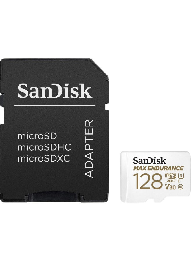 سانديسك MAX Endurance MicroSDXC Card with Adapter for Home Security Cameras & Dash Cams - C10, U3, V30, 4K UHD, Micro SD Card - SDSQQVR-128G-GN6IA | 128 GB  - Image 3