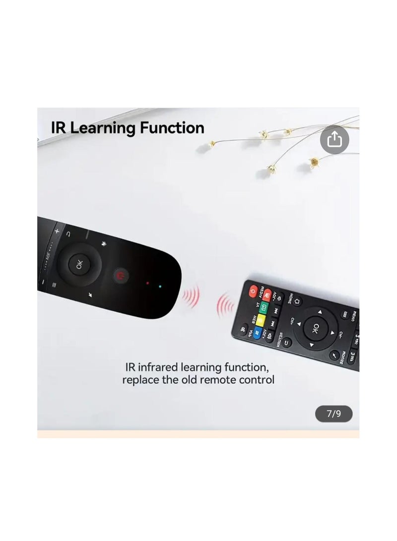 HCE - W1 Air Mouse 2.4G Wireless Remote Control Keyboard IR Remote Learning 6 Axis Motion Sensor For Android Set Top Box, Smart TV, Projector And Computer - Image 1