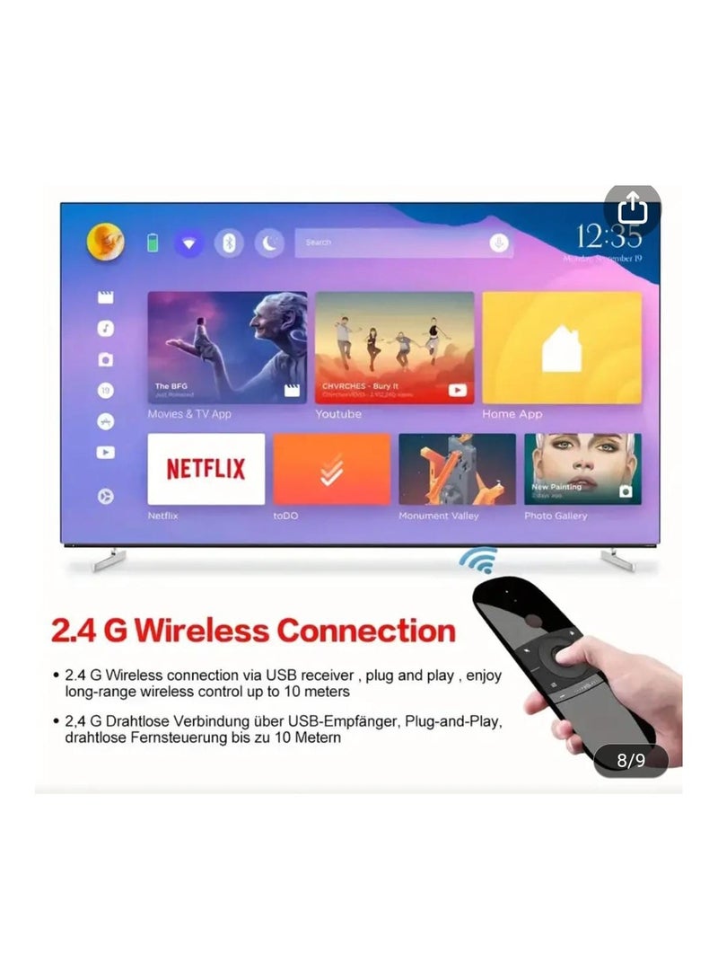 HCE - W1 Air Mouse 2.4G Wireless Remote Control Keyboard IR Remote Learning 6 Axis Motion Sensor For Android Set Top Box, Smart TV, Projector And Computer - Image 1