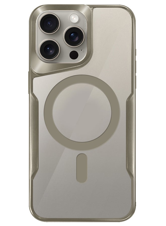 MARGOUN Electroplated Magnetic Case Cover for Apple iPhone 15 Pro Max Phone Case Slim Shockproof Cover New Design Case Cover - Titanium - Image 4